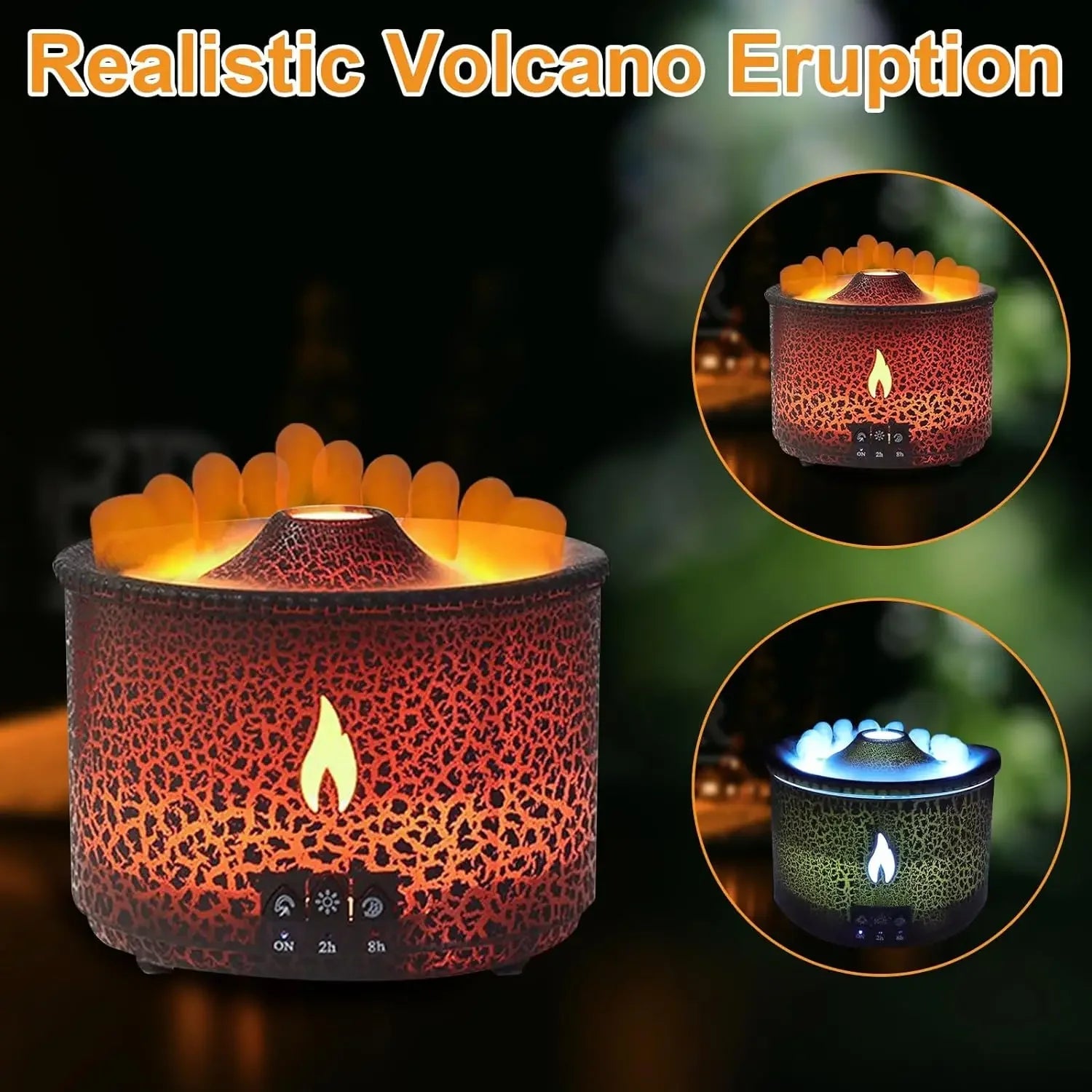 Volcano Flame Light Air Humidifier - TeeHavenThreads